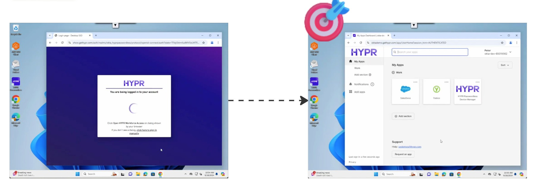 Desktop SSO via browser
